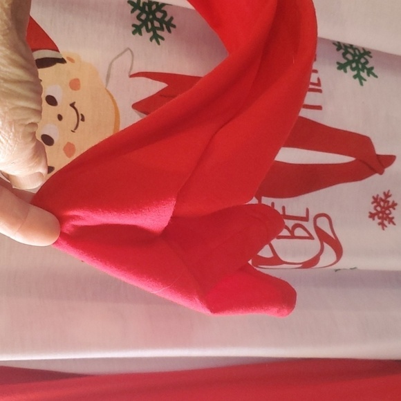 Elf on the Shelf 2pc Adult  red pajama set  XL 100 polyester - Picture 6 of 10